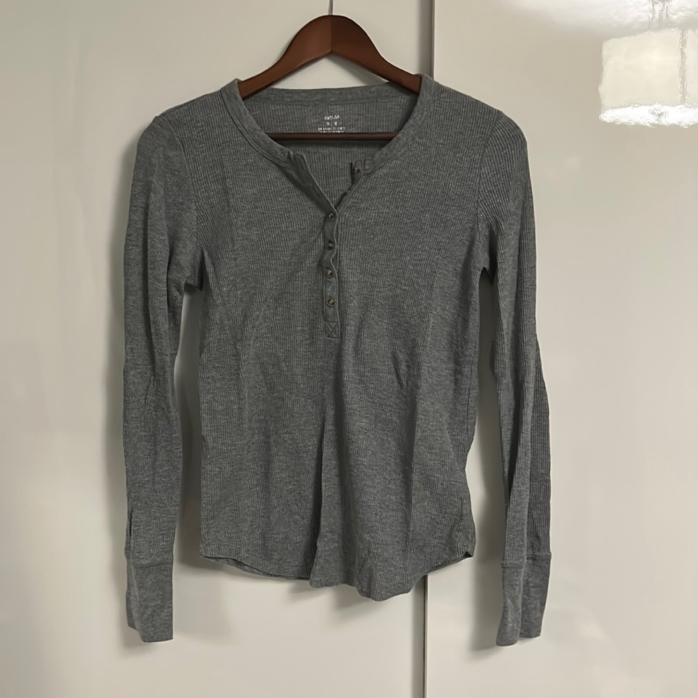 Aerie Real Soft quarter button Henley long sleeve